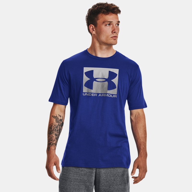 Tee-shirt à manches courtes Under Armour Boxed Sportstyle pour homme Royal / Graphite 3XL